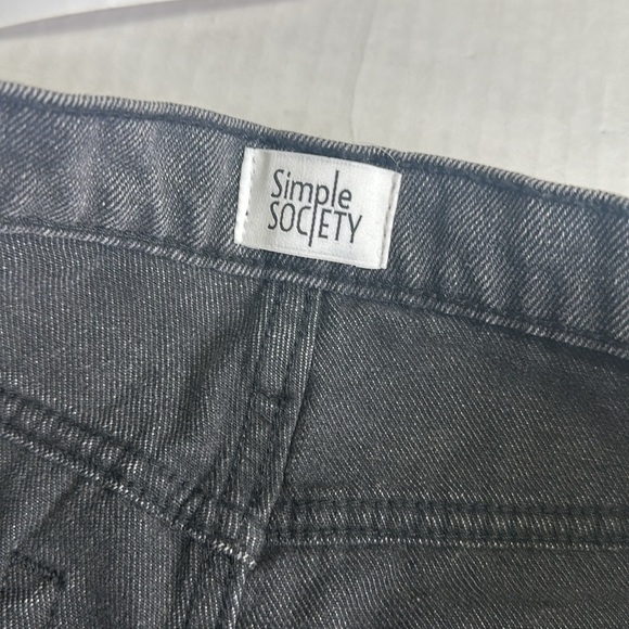 Simple Society Straight Super High Rise Distressed Denim Jeans Size 7/28 NWT - Picture 8 of 12